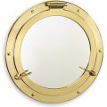 Mirrored porthole made from brass Ø 37cm