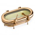 Oval porthole made from brass (edition 2) Edition in size 15 x 18 cm