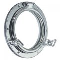 Chrome plated porthole made from brass for installation (small) Edition with 15 cm diameter